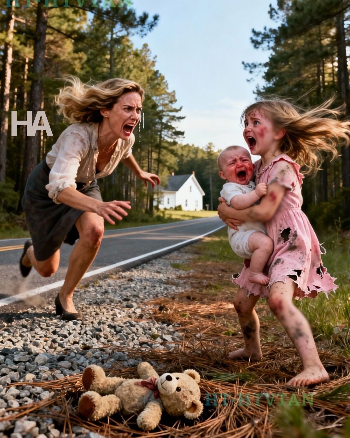 Wracałam po dzieci, kiedy zobaczyłam moją pięcioletnią córkę idącą przez las w podartych ubraniach, trzymającą na rękach sześciomiesięcznego braciszka. Oboje byli nie do poznania, pokryci wrzodami. Pobiegłam wtedy do domu rodziców i krzyknęłam: „Coście zrobili moim dzieciom?”. Moja siostra odpowiedziała: „Uspokójcie się. Głosowałyśmy i uznałyśmy, że nie macie nic do powiedzenia”.