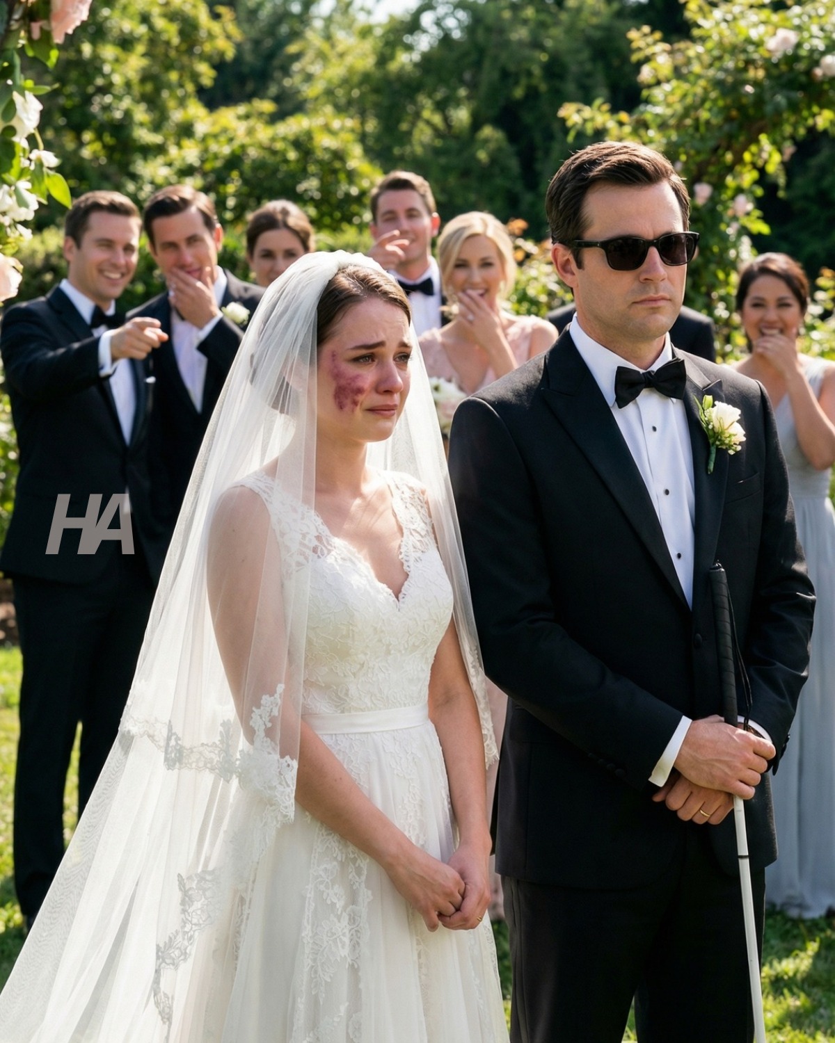 NAZWALI CIĘ „POTWOREM” PRZY OŁTARZU… POTEM TWÓJ „ŚLEPY” PANIE MŁODY WŁĄCZA ŚWIATŁO I MÓWI: „WIDZĘ. I UKRYWAŁEM JESZCZE JEDEN SEKRET”.