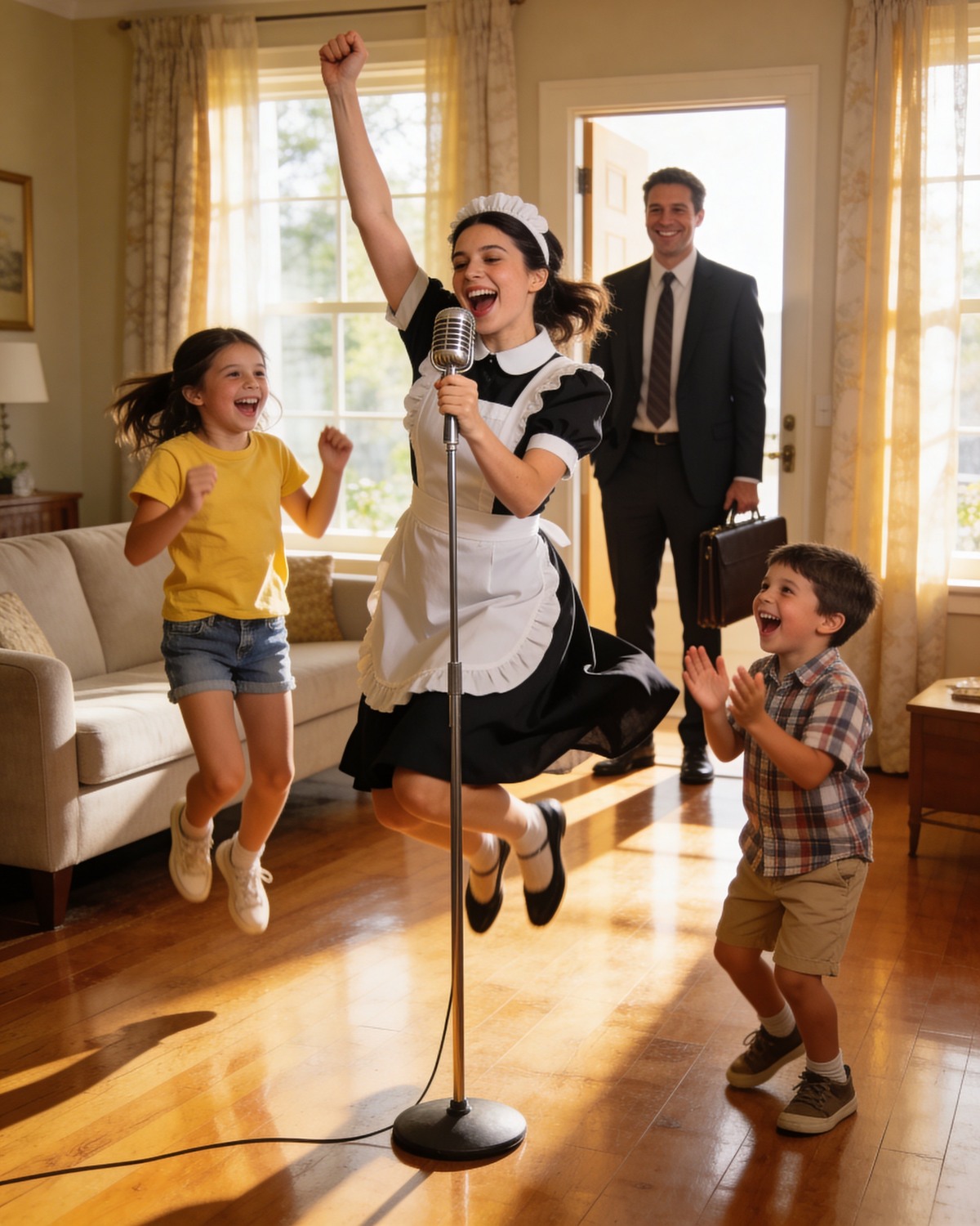 Milioner wrócił do domu wcześniej niż się spodziewał, a to, co zobaczył, jak jego gosposia zajmuje się jego dziećmi, doprowadziło go do łez…