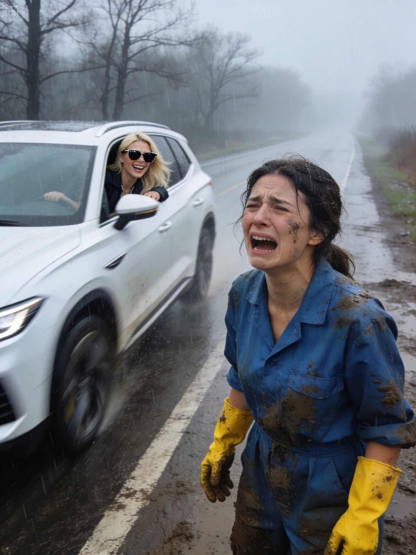 BOGATA KOBIETA OCHLAPA BLĄKIEM SPRZĄTACZKĘ — NIEŚWIADOMA, KTO PATRZY