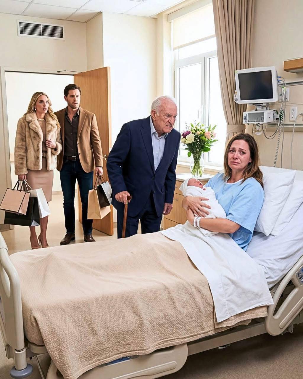 Kiedy dziadek wszedł do pokoju, wciąż drżałam po porodzie, tuląc do piersi mojego nowonarodzonego synka. Mój mąż, Ryan, właśnie wyszedł na chwilę ze swoją matką, Diane. Powiedzieli: „Muszą coś przynieść z samochodu”. Nie zwracałam na niego uwagi; byłam zbyt zajęta zapamiętywaniem maleńkiej twarzyczki w moich ramionach.
