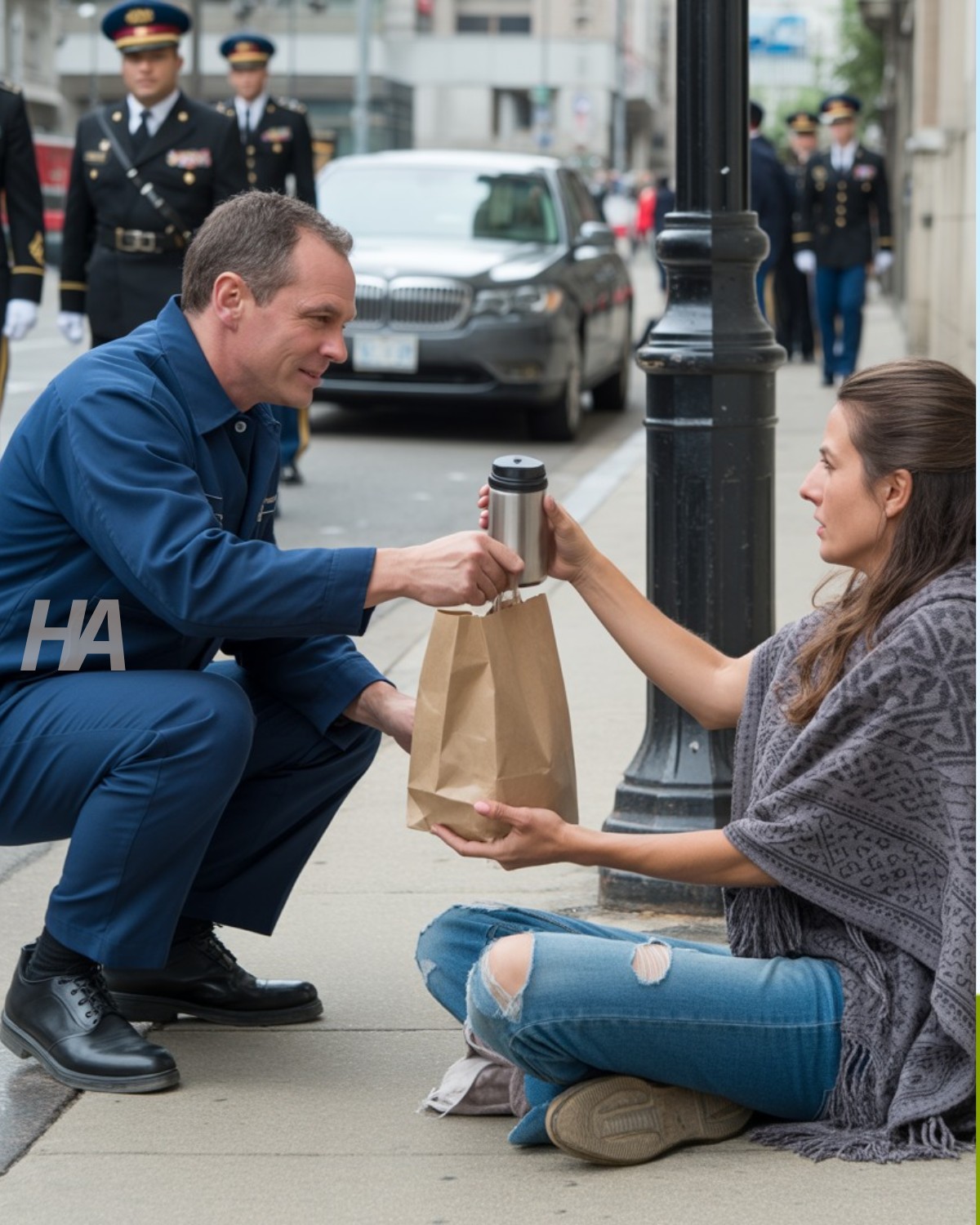 Przez 8 miesięcy karmiłeś bezdomną kobietę śniadaniem… Potem zjawiło się po ciebie wojsko