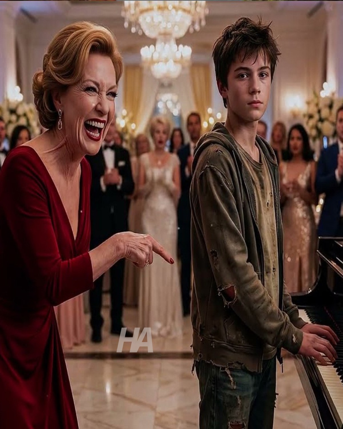 They Let a Ragged Boy Touch the Grand Piano to Humiliate Him, but 12 Seconds Later 200 Wedding Guests Froze in Absolute Silence