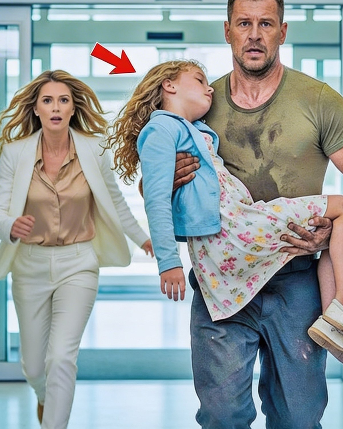 Mała dziewczynka zasłabła przed szpitalem — samotny ojciec pomógł, nie znając prawdy…