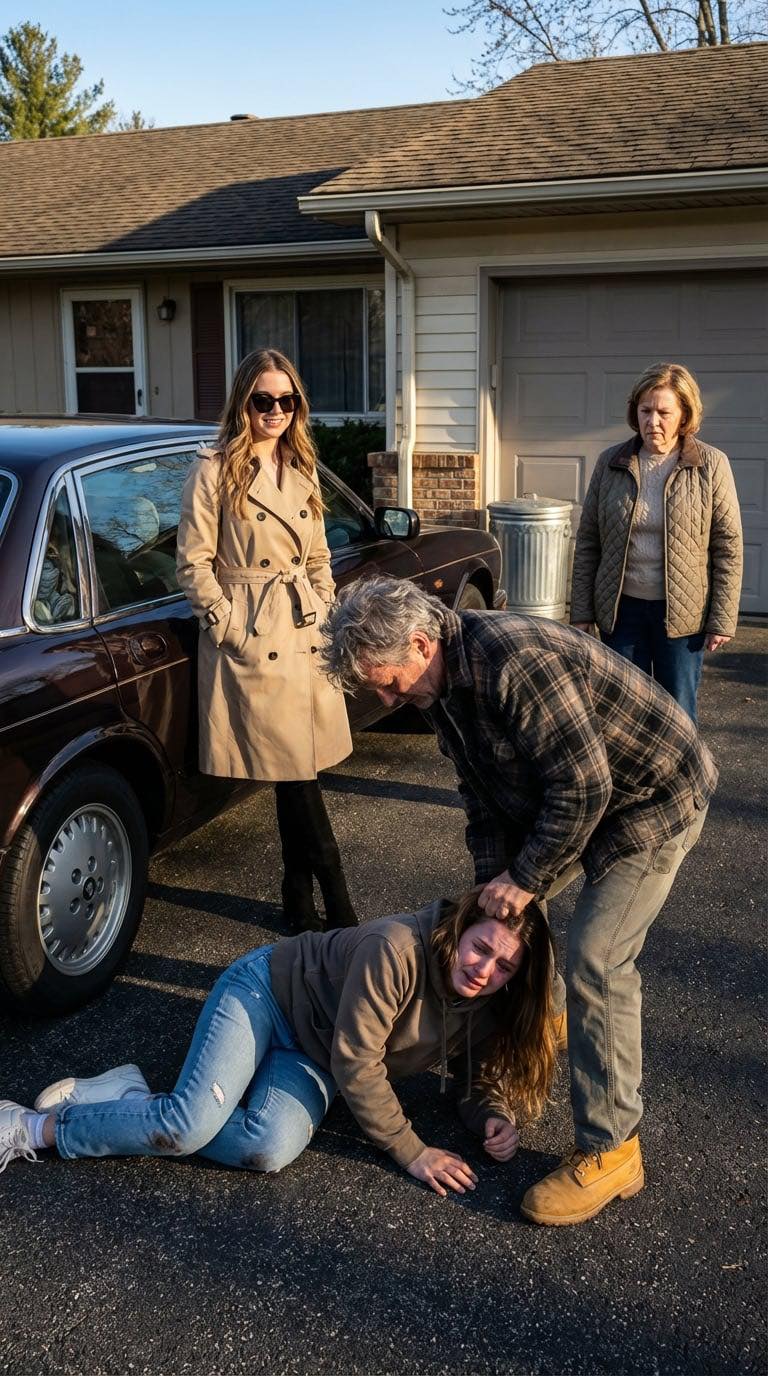 Tata ciągnął mnie za włosy przez podjazd, bo blokowałem samochód mojej siostry. Potem kopnął mnie do kosza na śmieci. „Bezużyteczne rzeczy lądują na wysypisku!” – zaśmiał się tata. „Ona i tak nie ma przyszłości” – powiedziała mama. Nie mieli pojęcia, co zrobię dalej.