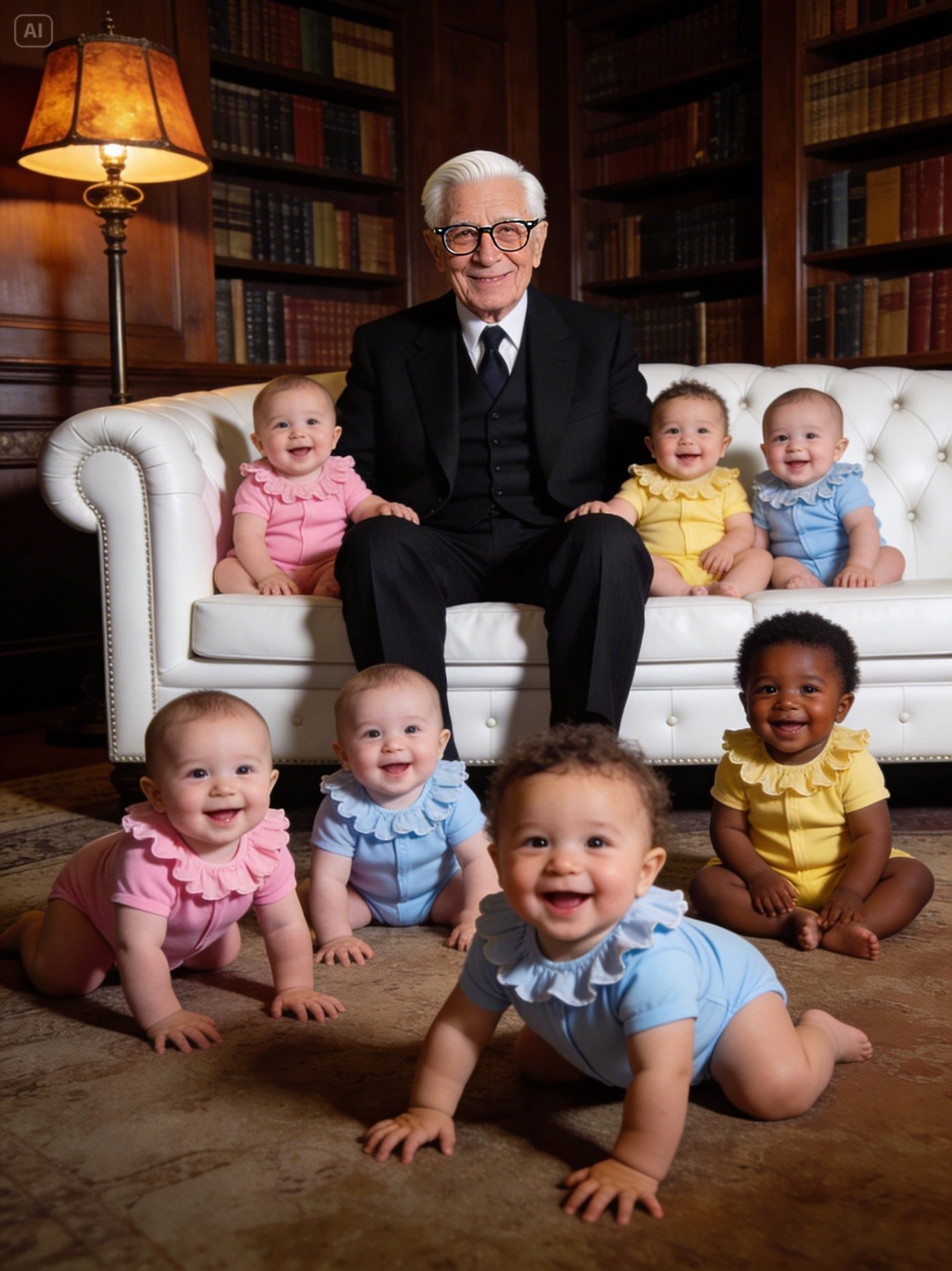 W 1979 roku adoptował dziewięć porzuconych czarnoskórych dziewczynek