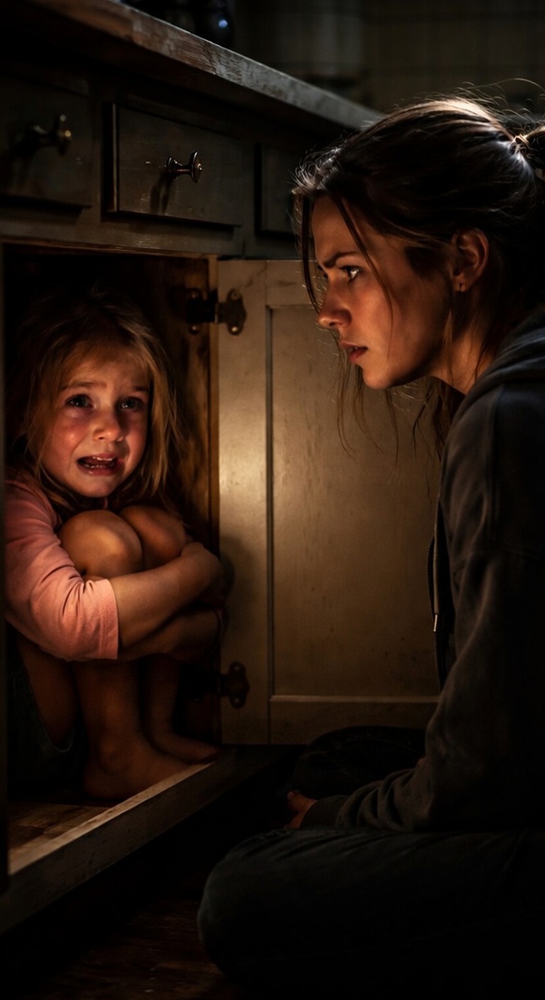 Podczas zjazdu rodzinnego bawiłam się w chowanego z moją pięcioletnią siostrzenicą. W końcu znalazłam ją zwiniętą w ciemną szafkę kuchenną. „Znalazłam cię!” – zaśmiałam się. Ale ona się nie uśmiechnęła. Zamiast tego zakryła mi usta swoimi małymi, drżącymi rączkami. „Cichooo” – wyszeptała z przerażeniem. „Wujek Mark przechodzi…”. Serce mi zamarło. Wujek Mark nie bawił się w tę grę. A kiedy przyjrzałam się jej bliżej w półmroku, w końcu zrozumiałam, dlaczego się ukrywa.