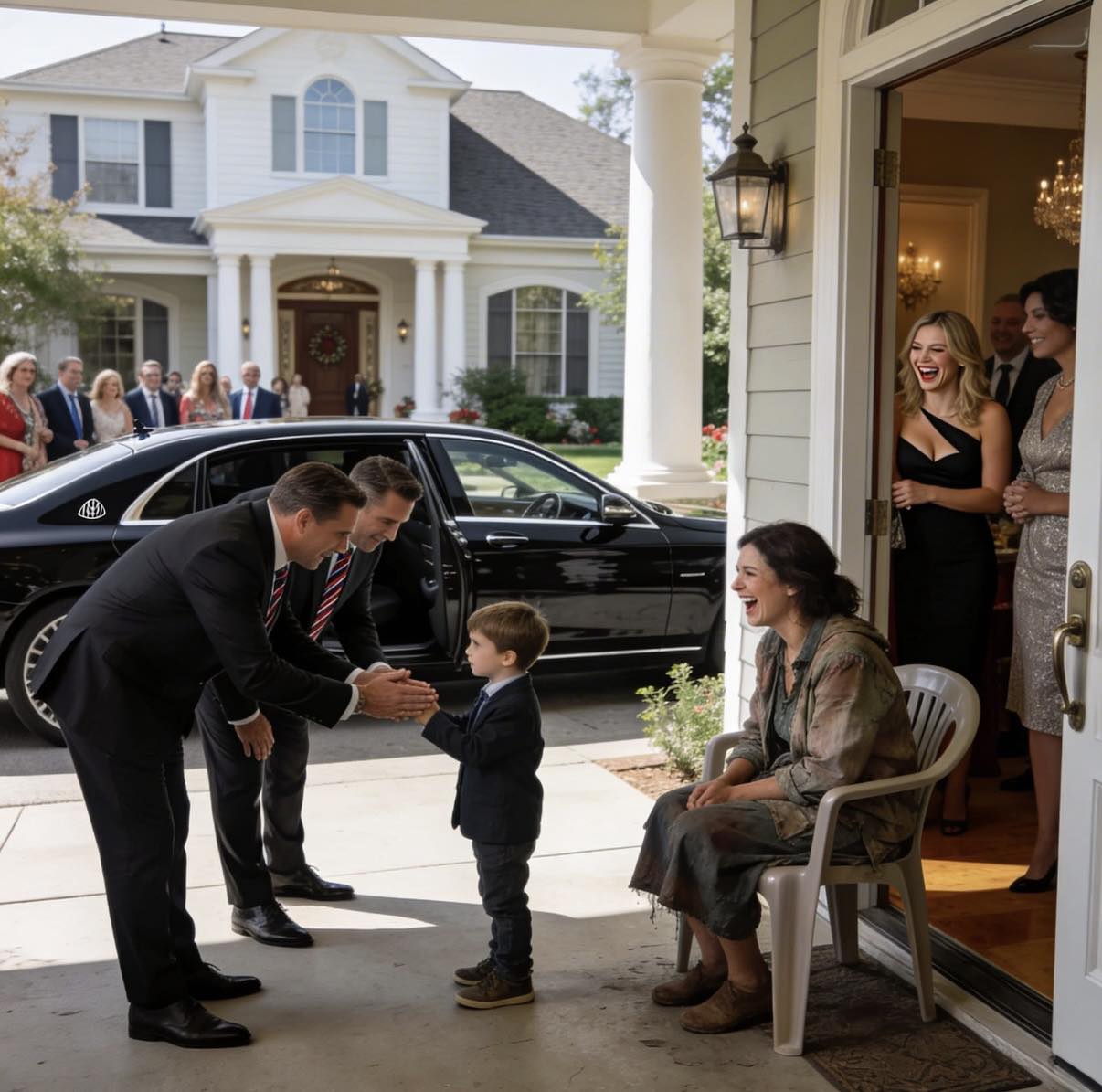 Zostałem zaproszony na parapetówkę do mojej siostry, ale przy drzwiach postawili dla mnie i mojego syna plastikowe krzesła.