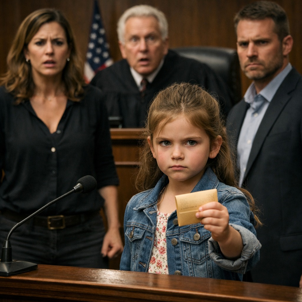 Mój mąż złożył pozew o rozwód, mając nadzieję, że zabierze ze sobą moją córkę. Ale w sądzie moja córka zaskoczyła sędziego: „Chcę panu pokazać coś, o czym mama nie wie, Wysoki Sądzie”.