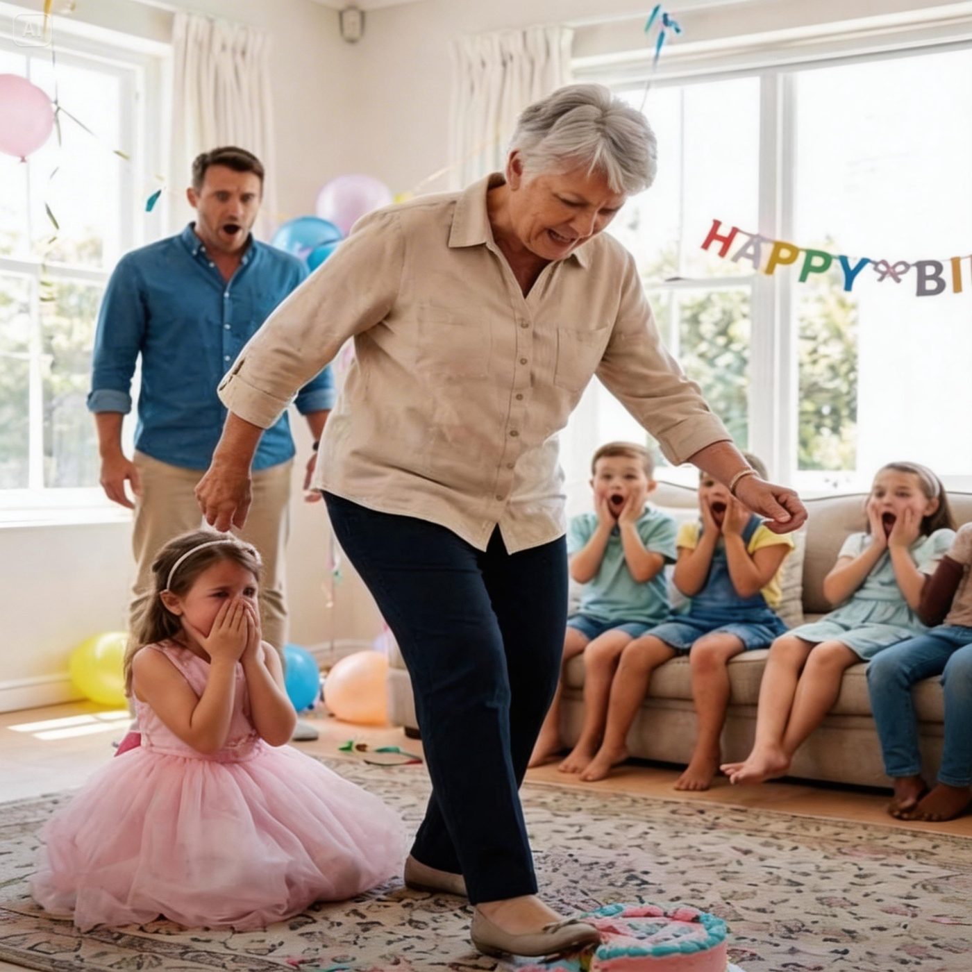 Teściowa wyrzuciła tort urodzinowy mojej córki do kosza. „Ona nie zasługuje na świętowanie” – powiedziała. Mój mąż po prostu stał. Oczy mojej córki napełniły się łzami – po czym otarła je, uśmiechnęła się i powiedziała: „Babciu… nakręciłam dla ciebie specjalny filmik”. Nacisnęła „play” na tablecie – a moja teściowa zbladła.