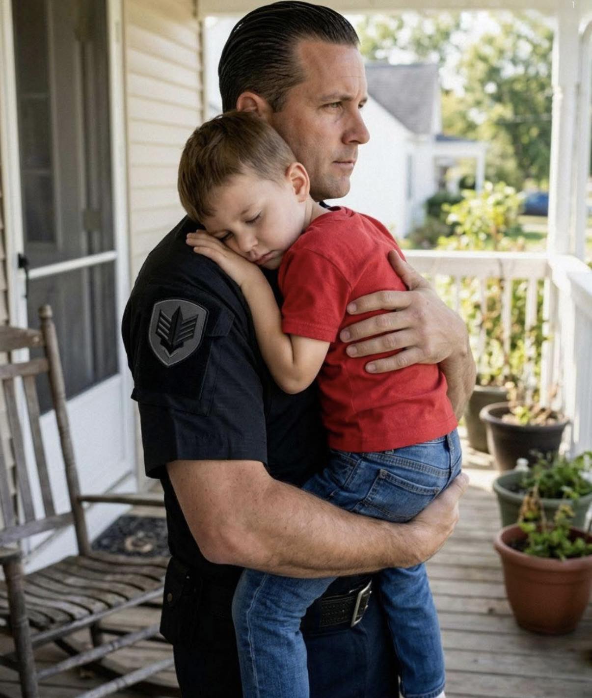 Wróciłam do domu i zastałam policjanta trzymającego na rękach moje dziecko — to, co powiedział o moim starszym synu, całkowicie wywróciło moje życie do góry nogami.