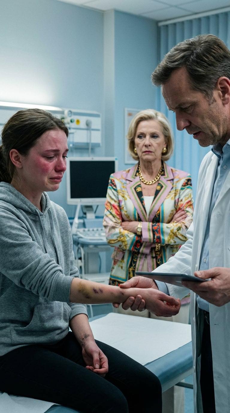 „Moja teściowa ciągle powtarzała: »Poślizgnęła się pod prysznicem – to był tylko wypadek«, jakby powtarzanie tego wystarczająco często miało sprawić, że to prawda. Milczałam, aż lekarz spojrzał na moje siniaki, potem na mnie i powiedział: »Te obrażenia nie świadczą o upadku«. W tym momencie po raz pierwszy zobaczyłam panikę na jej twarzy. Myślała, że ​​łazienka ukryje to, co się stało. Zapomniała, że ​​prawda zostawia ślady”.