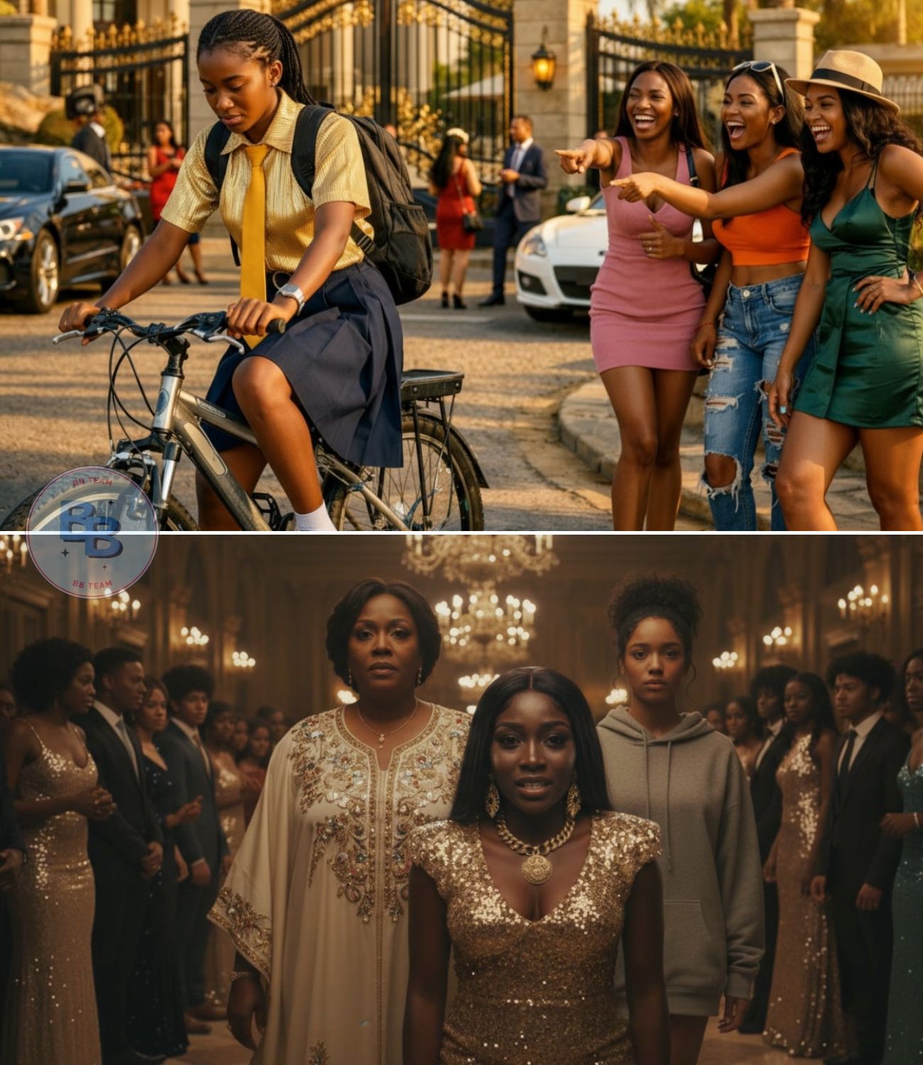 Ci łobuziaki nie wiedzą, że biedna dziewczyna, z której się śmieją, jest księżniczką