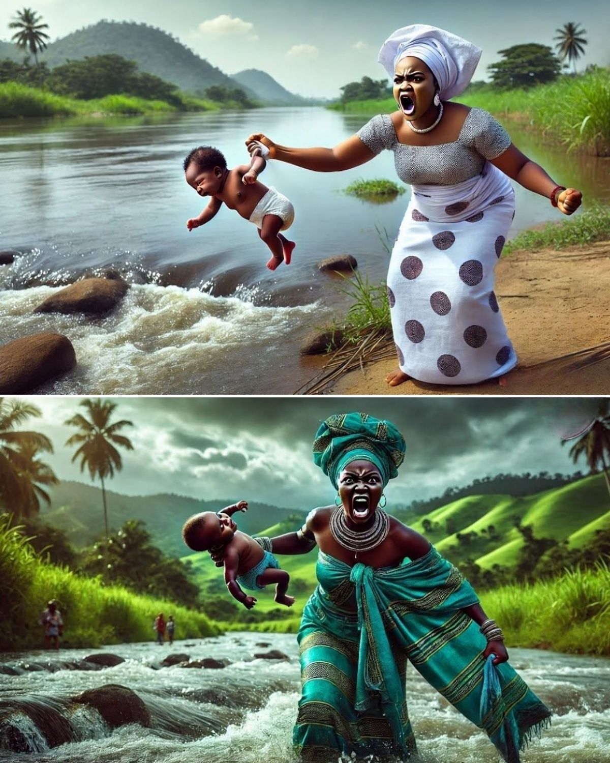 Macocha wrzuciła noworodka do rzeki, nie wiedząc, że jest córką bogini rzeki