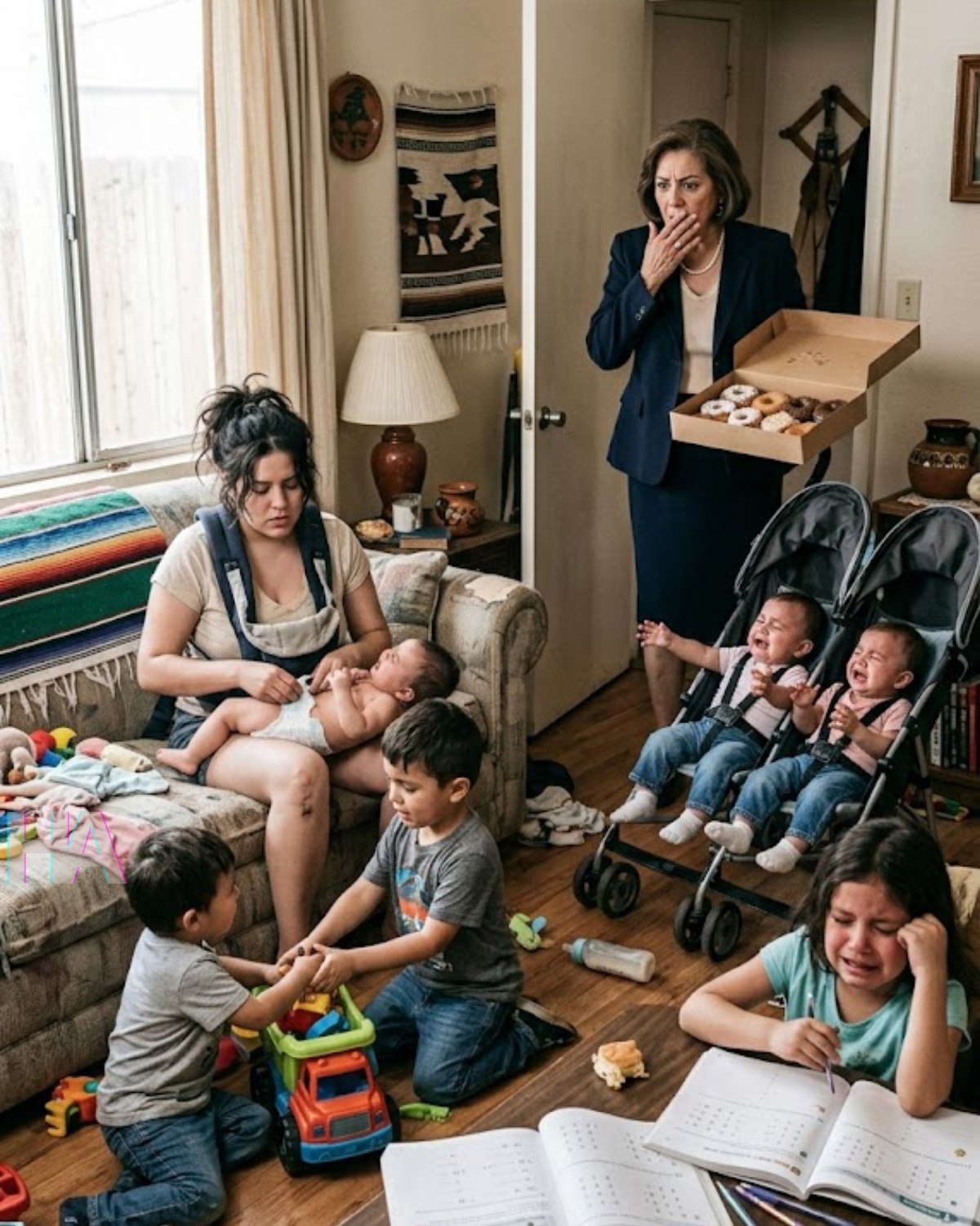 Weszła z chlebem i zastała swoją synową tonącą z piątką dzieci, podczas gdy jej syn oglądał telewizję… Więc ta matka zrobiła coś nie do pomyślenia i odebrała dom swojej rodzinie, żeby nauczyć go, jak wygląda prawdziwy mężczyzna.