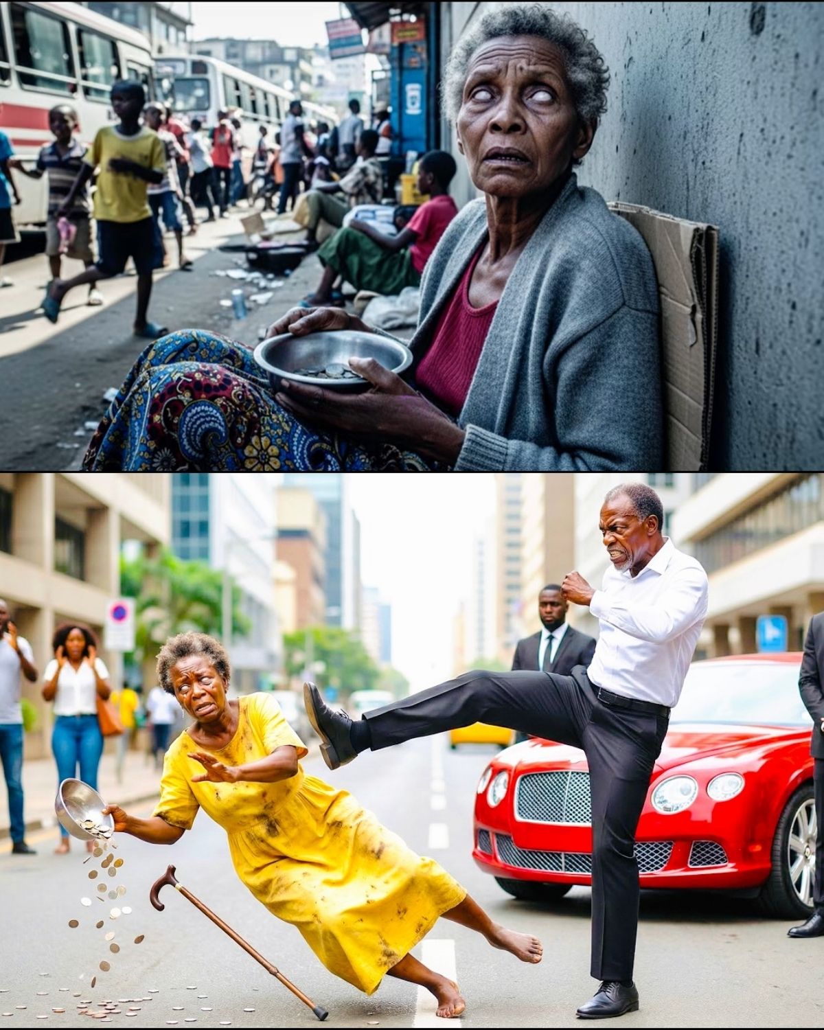 „Nigdy nie wyjdziesz z tego żywy… Nie wchodź do tego biura” – ostrzegał niewidomy żebrak miliardera — a potem on…