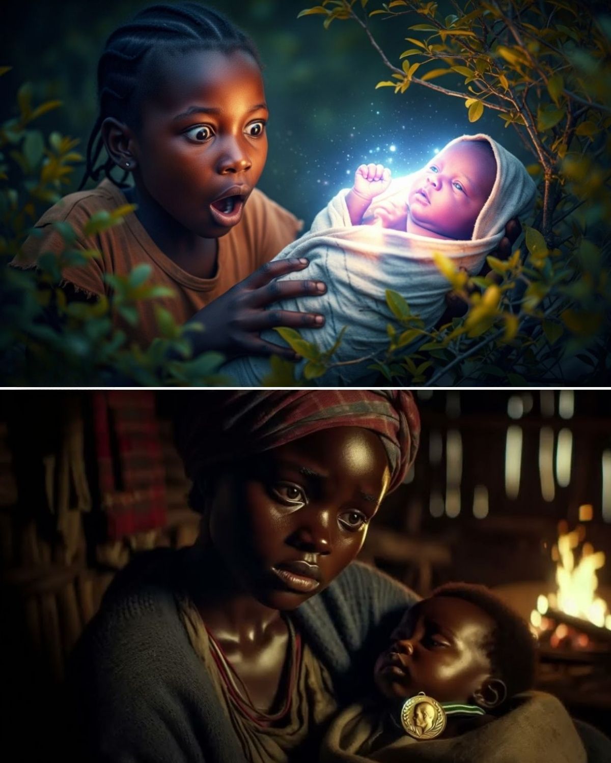 Biedna dziewczynka znajduje dziecko w krzakach, nieświadoma, że ​​zmieni to całe jej życie