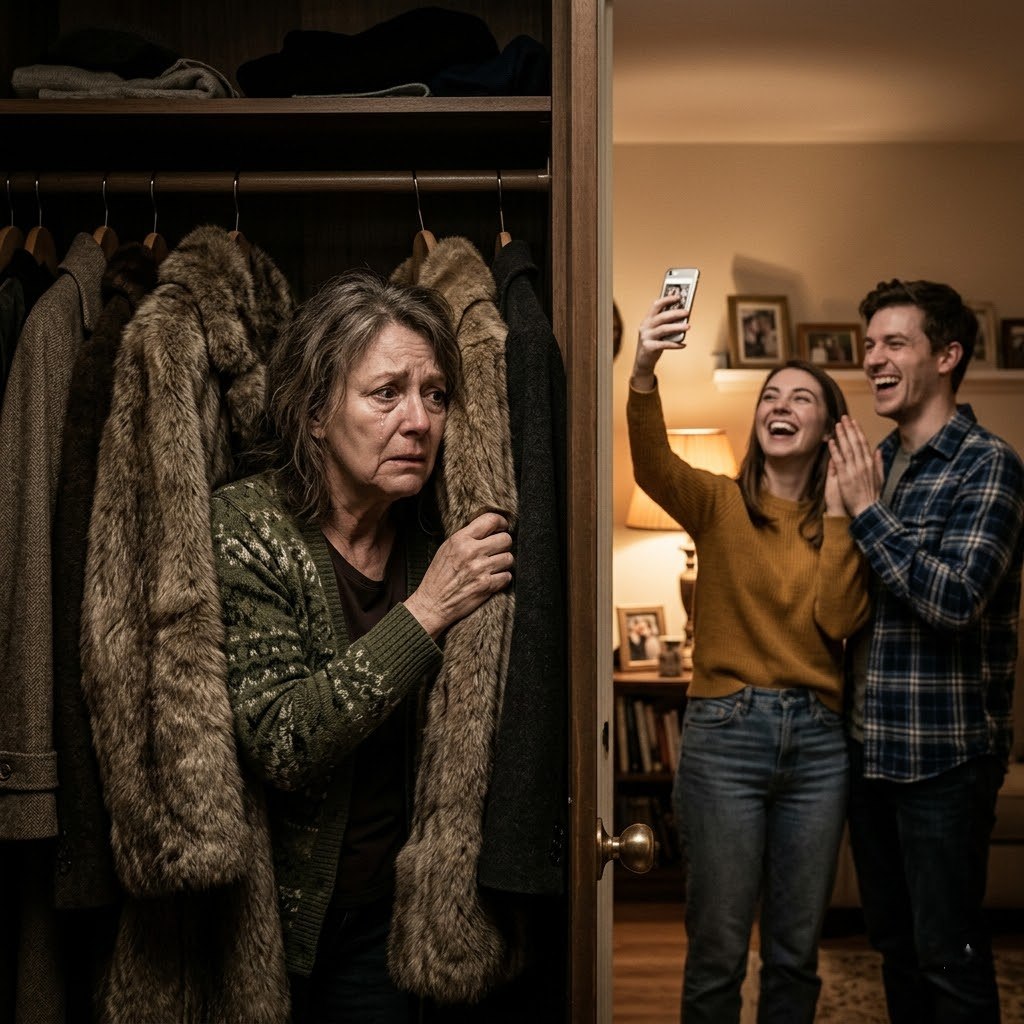 Po zakończeniu naszej świątecznej imprezy wślizgnęłam się do szafy, planując zrobić mężowi niespodziankę. Ale zanim zdążyłam wyjść, zamiast mnie weszła synowa i włączyła nagranie przeznaczone tylko dla niego. Moje ręce drżały niekontrolowanie, gdy zakrywałam usta dłonią, przerażona, że ​​mogę wydać jakiś dźwięk…