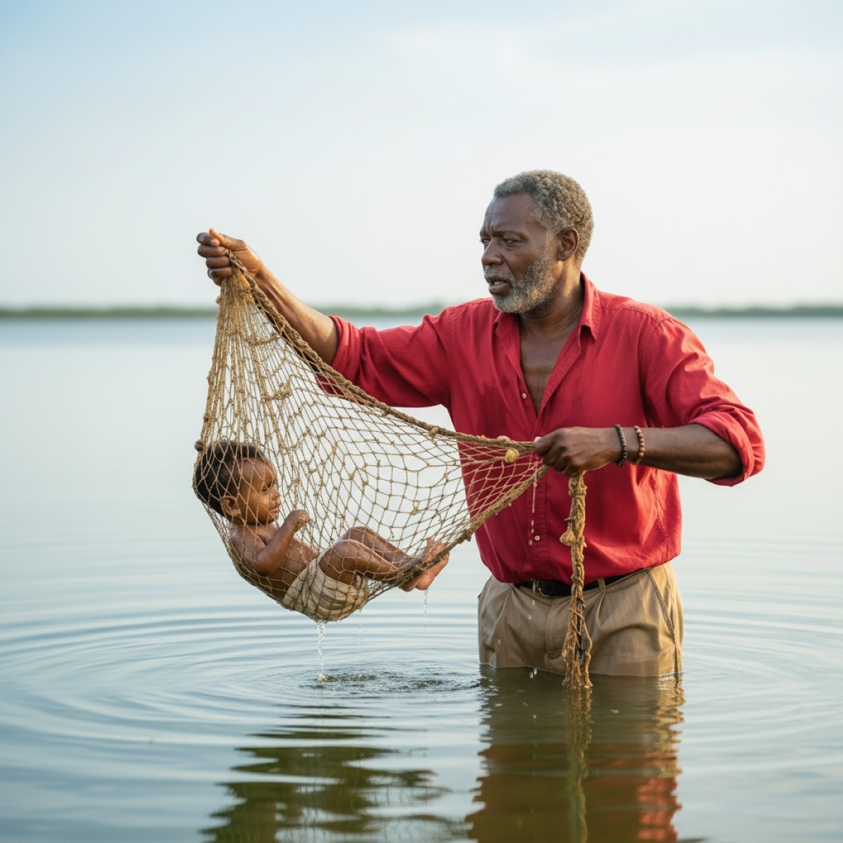 Rybak zarzucił sieć, ale wyciągnął z rzeki związane dziecko, które wciąż żyło.