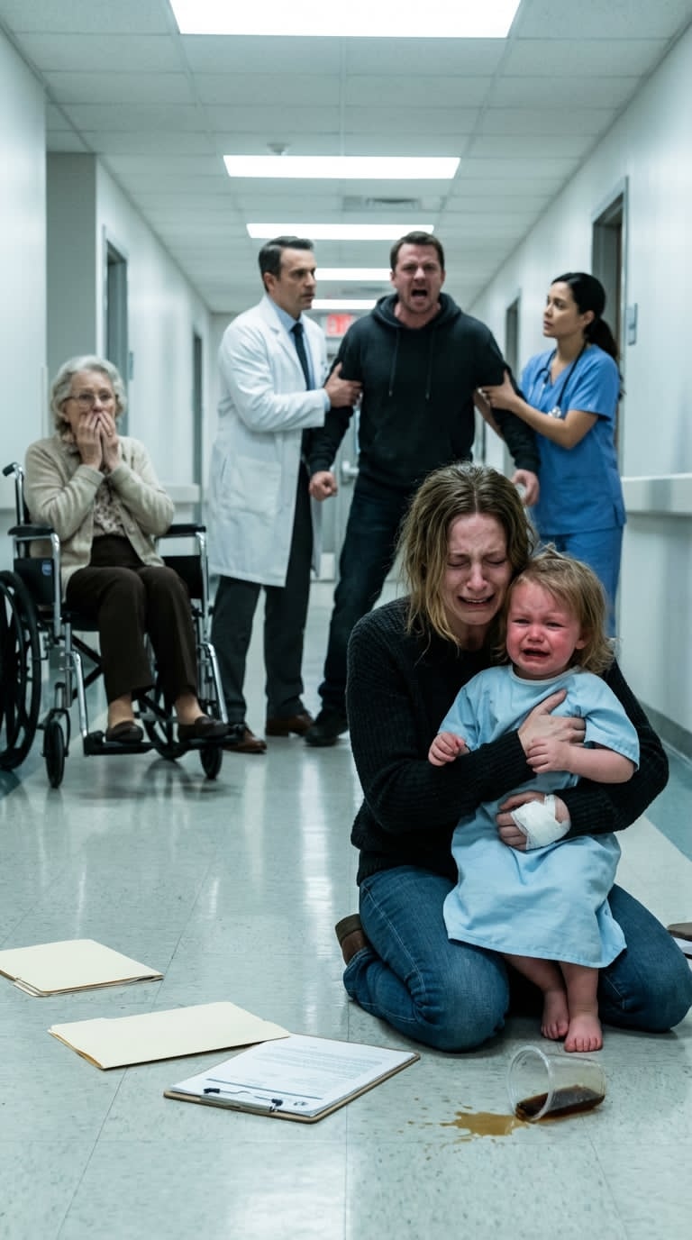 Wróciłam do domu i zastałam moją dwuletnią córeczkę z trudem łapiącą oddech. Mąż powiedział spokojnie: „Po prostu upadła. Zostawcie ją w spokoju”. Pospiesznie zawiozłam ją do szpitala. W chwili, gdy pielęgniarka zobaczyła mojego męża, zaczęła drżeć. Potem wyszeptała: „Dlaczego… dlaczego on tu jest?”. Zamarłam w miejscu.