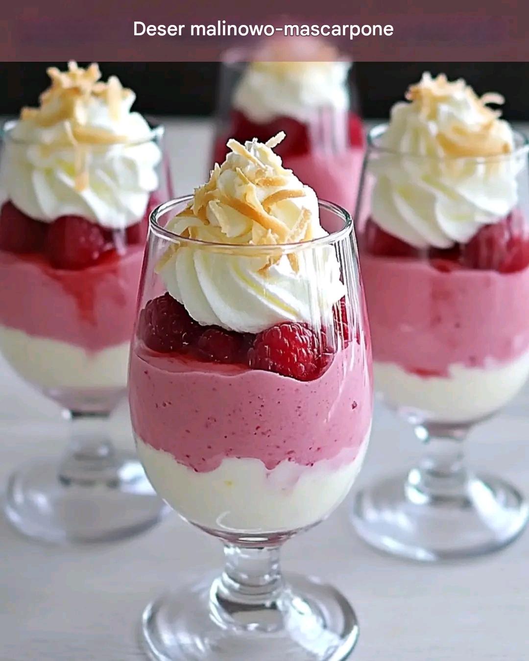 Deser malinowo-mascarpone