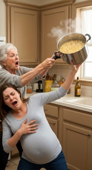 Moja teściowa straciła panowanie nad sobą i rzuciła we mnie garnkiem wrzącej zupy – bo odmówiłem podpisania dokumentów, które pozwoliłyby jej legalnie adoptować moje dziecko. Teraz jest pogrążona w dramacie, który sama wywołała.