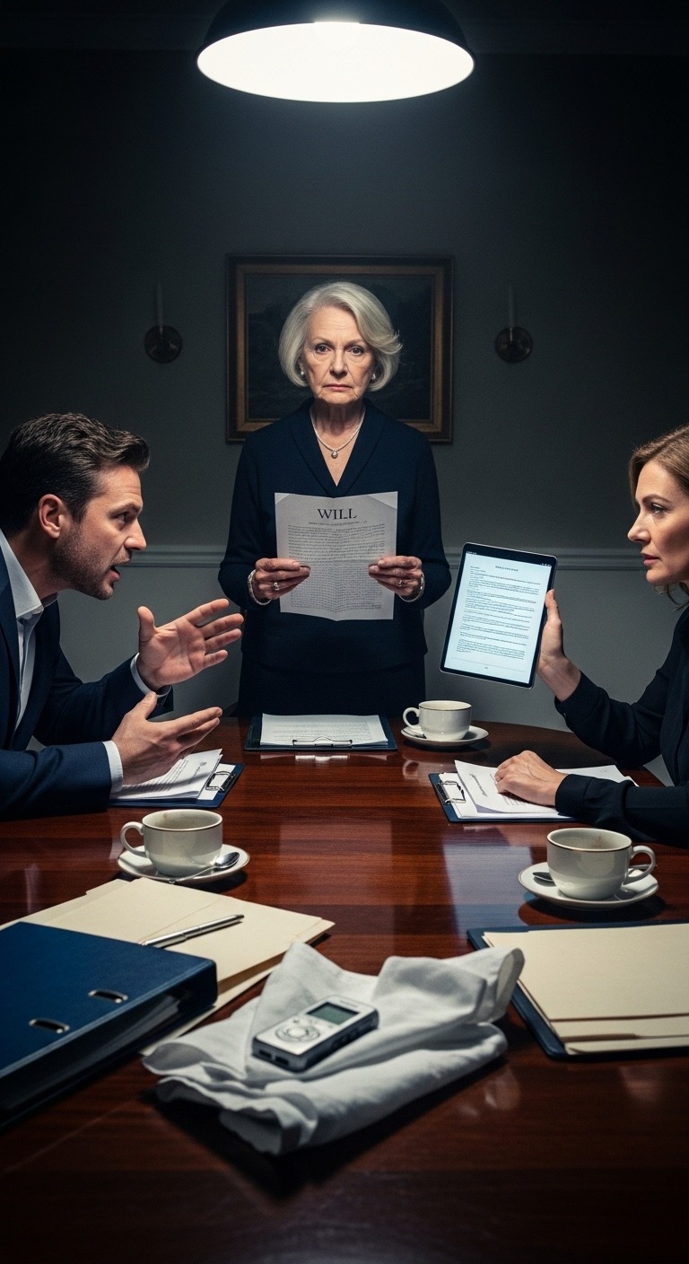 Policzyłam 21 razy, jak dzieci przerwały mi czytanie testamentu męża. Uśmiechały się złośliwie, zagłuszały mnie i zachowywały się, jakbym była niewidzialna. Kilka dni później, gdy pojawił się prawnik, włączyłam nagrywanie. Kiedy taśma się odtworzyła, w pokoju zapadła cisza, ponieważ…