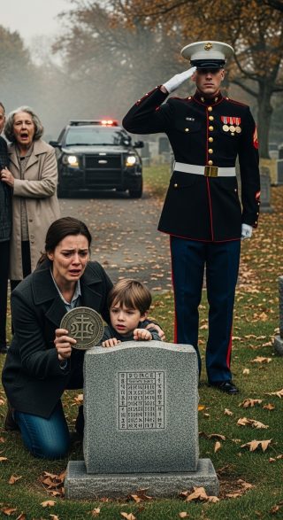 Rodzina mojego zmarłego męża nazywała go „pracownikiem biurowym” z „martwym życiem”. Podczas wizyty na jego grobie, mój syn dotknął dziwnego symbolu na płycie nagrobnej. Nagle za nami pojawił się mężczyzna w pełnym mundurze wojskowym, zasalutował grobowi i powiedział: „Proszę pani, kod jest aktywny. Musimy już iść”. To, co mi powiedział o prawdziwej pracy mojego męża, sprawiło, że świat moich teściów legł w gruzach…