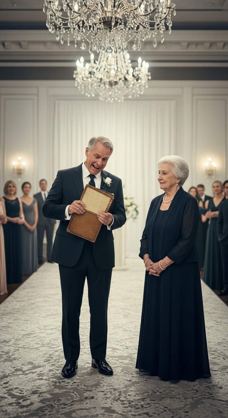 Na ślubie mojej wnuczki jej bogaci teściowie celowo posadzili mnie przy stole za filarem, myśląc, że jestem po prostu prostą staruszką. Nie mieli pojęcia, że ​​w mojej zniszczonej torebce znajduje się skórzany notes, który skrywa ich najgłębszą tajemnicę. A ja czekałam na idealny moment, żeby go otworzyć.