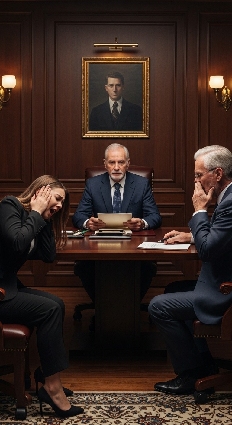 Szedłem właśnie, żeby wysłuchać testamentu syna, gdy nagle podbiegł mój sąsiad. Krzyknął: „Nie uruchamiaj silnika! Twoja synowa…”. Dreszcz przebiegł mi po plecach. Jednak kiedy w końcu dotarłem do odczytywania testamentu, spojrzała na mnie i padła na podłogę.