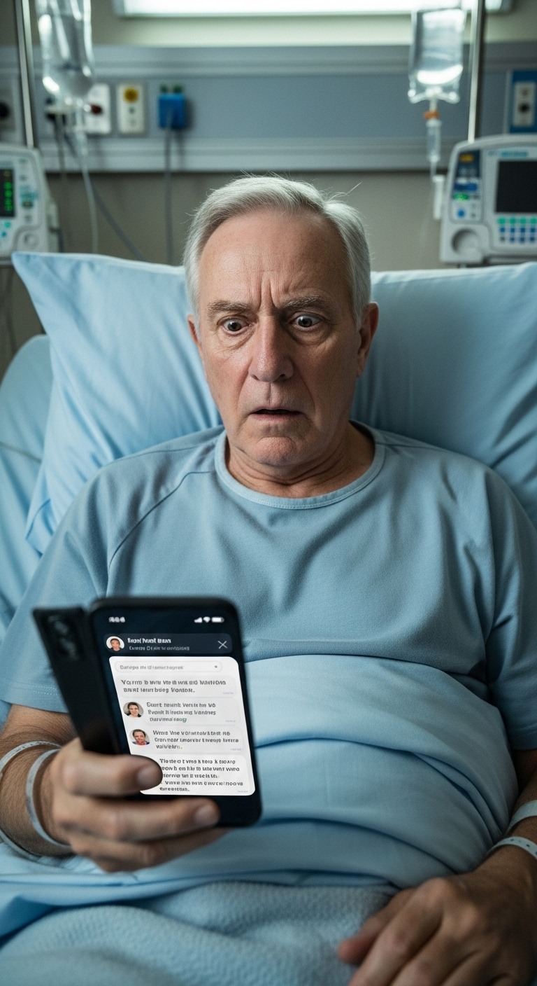 Po operacji serca napisałem w naszej rodzinnej rozmowie: „Kto mnie odbierze ze szpitala?”. Syn odpowiedział: „Zadzwoń po taksówkę. Oglądam telewizję”. Żona dodała: „Zostań w szpitalu jeszcze miesiąc. Jest tak miło bez ciebie”. Ale kiedy zobaczyli mnie w wiadomościach tego wieczoru, ich 67 telefonów pozostało bez odpowiedzi. To, co zrobiłem, zmieniło wszystko.