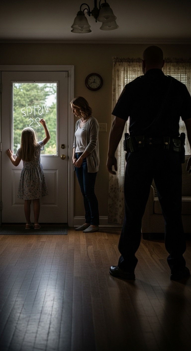 Mój mąż, policjant, trzymał mnie i moją córkę jak więźniarki w naszym własnym domu. Nikt nie mógł usłyszeć moich krzyków. Ale przez tygodnie kazałam mojej czterolatce rysować sekretną wiadomość na oknie, modląc się, żeby sąsiad zrozumiał.