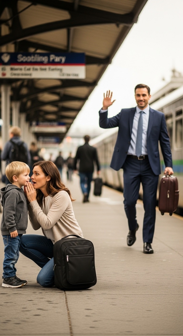 Tego ranka mój syn odmówił powrotu do domu po tym, jak odprowadził ojca na stację. „Proszę, mamo” – wyszeptał drżącym głosem – „Słyszałem, jak tata wczoraj wieczorem o nas mówił”. Poszłam za jego wzrokiem w stronę domu… ​​i zamarłam.