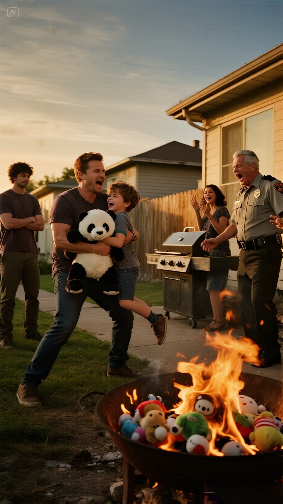 Na rodzinnym grillu zamarłam, widząc zabawki mojego syna topiące się w palenisku. Mój brat się śmiał. „Musi się zahartować” – powiedział, wrzucając kolejną. Nie krzyczałam. Po prostu chwyciłam mojego synka, przytuliłam go mocno i odeszłam bez słowa. Następnego ranka tata pojawił się w moich drzwiach z paniką w oczach. „Proszę” – powiedział drżącym głosem – „musisz pomóc swojemu bratu – zaraz straci pracę”. Uśmiechnęłam się. „Och, wiem” – powiedziałam cicho. „Taki był plan”.