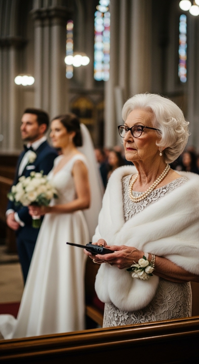 Moja rodzina myślała, że ​​jestem starą, zniedołężniałą kobietą, kiedy ostrzegałam ich, że narzeczona mojego wnuka to oszustka. Zignorowali mnie. Na ślubie przytuliła mnie i wyszeptała: „Teraz ten los należy do mnie, staruszko”. Myślała, że ​​wygrała. Ale gdy mieli wymienić obrączki, wstałam. „Proszę, poczekajcie” – oznajmiłam do milczącej katedry. „Mam wyjątkowy prezent ślubny dla panny młodej”.