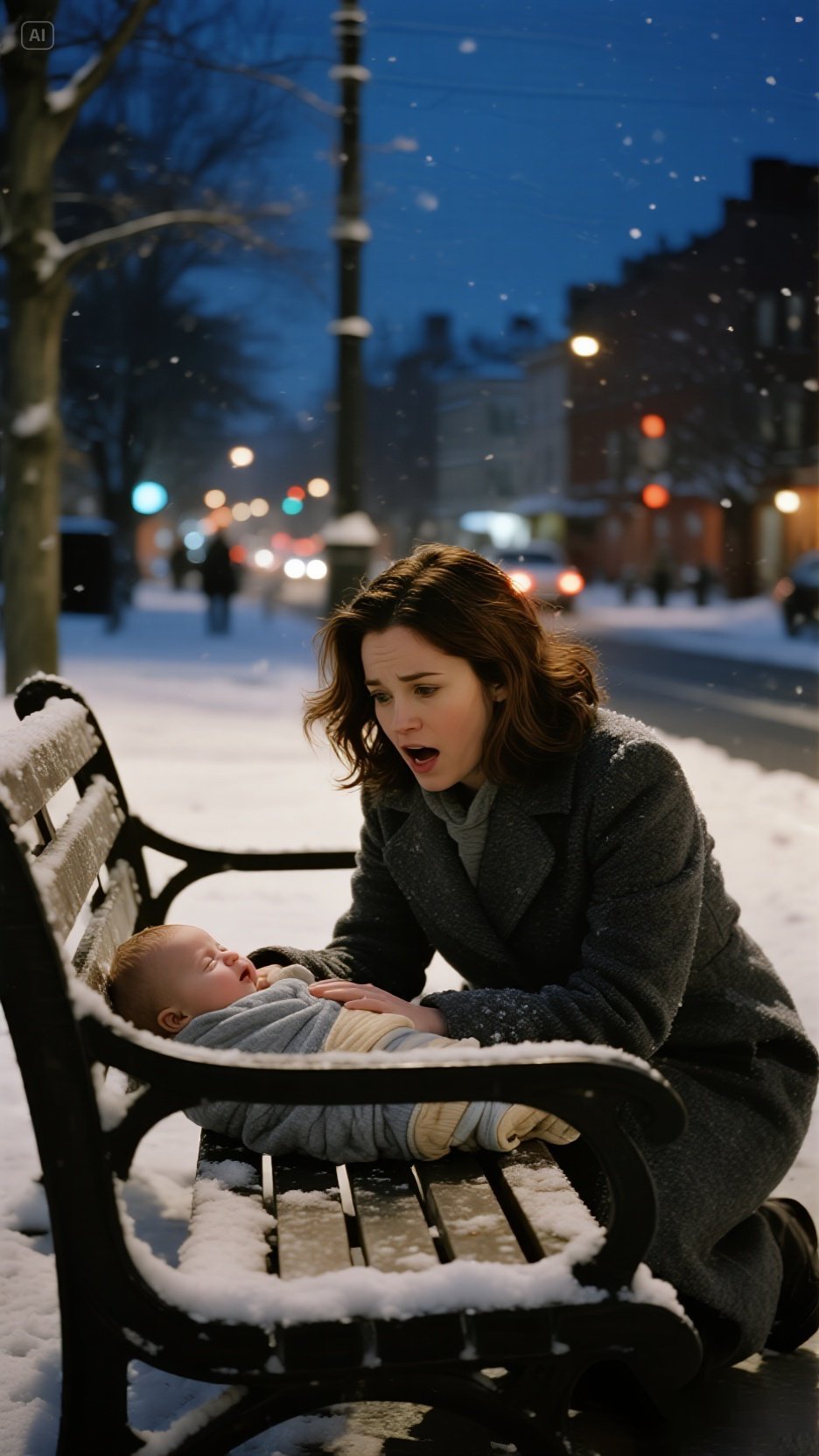 I’m an exhausted single mother working as a cleaner. On my way home, I found an abandoned newborn baby at a cold bus stop. I took the baby to safety.