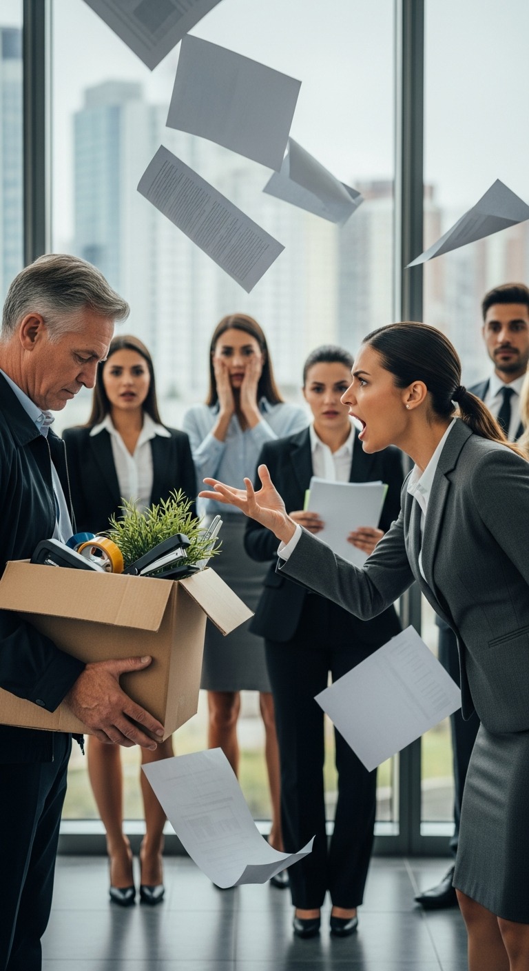 Kiedy córka mojego szefa przejęła firmę, wezwała mnie do swojego biura i powiedziała chłodno: „Nie potrzebujemy tu takich staruszków jak ty”. Uśmiechnąłem się tylko, skinąłem głową i wyszedłem bez słowa. Następnego ranka wpadł jej ojciec, ciskając papiery na jej biurko. „Dlaczego, do cholery, go zwolniłaś? Przeczytałaś w ogóle umowę?” krzyknął. „Bo ta umowa…”