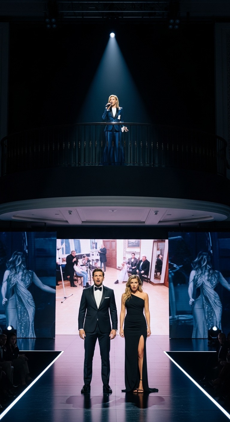 „Straciłaś gust” – zadrwił mój mąż, porzucając mnie po tym, jak urodziłam bliźnięta, by zastąpić mnie jego kochanką. Zaplanował wystawną galę z okazji jej wielkiego debiutu. Ale gdy rozbłysły światła na wybiegu, nie pozostałam w ukryciu – weszłam na balkon VIP. Spojrzał w górę z przerażeniem, a jego twarz pobladła, gdy uniosłam mikrofon do ust…