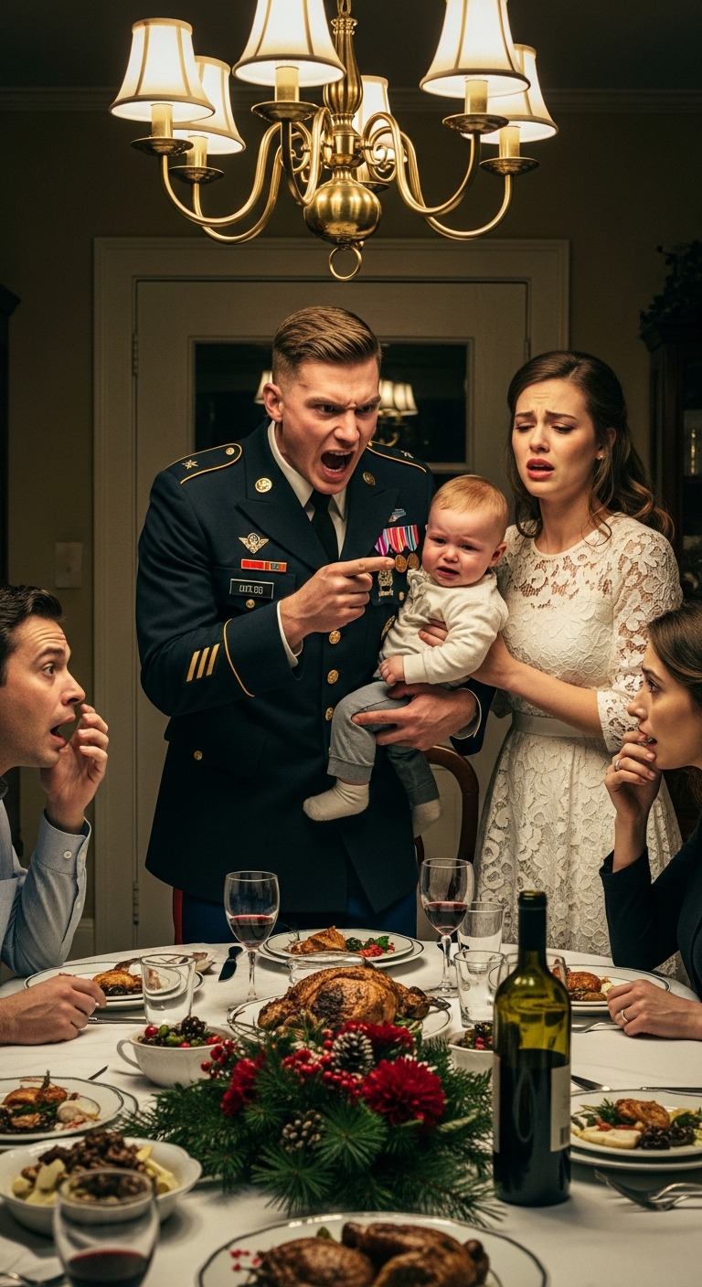 Moja siostra uderzyła moje dziecko podczas kolacji wigilijnej i powiedziała, że ​​„przesadzam”. Wszyscy po prostu tam siedzieli, ale wtedy mój mąż, dowódca wojskowy, wstał, spojrzał jej prosto w oczy i powiedział: „Wynoś się”. Nigdy nie wróciła…