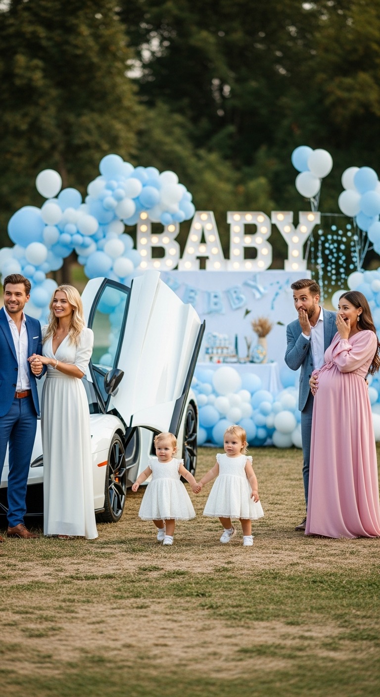Zaprosił swoją bezdzietną byłą na baby shower tylko po to, żeby ją upokorzyć – żeby pokazać jej, jak wygląda „prawdziwa rodzina” bez niej. Ale kiedy przyjechała, wysiadając z Lamborghini… z czworaczkami i mężem, który trzymał ją za rękę, jakby była całym jego światem, w całym pomieszczeniu zapadła cisza. I w tym momencie zrozumiał: karma nie puka – karma wjeżdża.