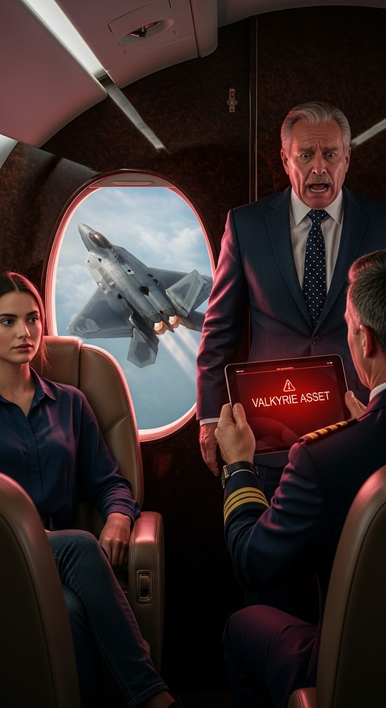Mój bogaty wujek zaprosił mnie do swojego prywatnego odrzutowca. „To nie klasa ekonomiczna, niczego nie dotykaj” – warknął. Pilot sprawdził mój identyfikator, a ekran zrobił się czerwony: „Alarm: pasażer z Valkyrie wymaga pełnej ochrony”. Dwa F-22 wtoczyły się na pas startowy. „Pani ochrona jest gotowa, proszę pani”. Wujkowi opadła szczęka.