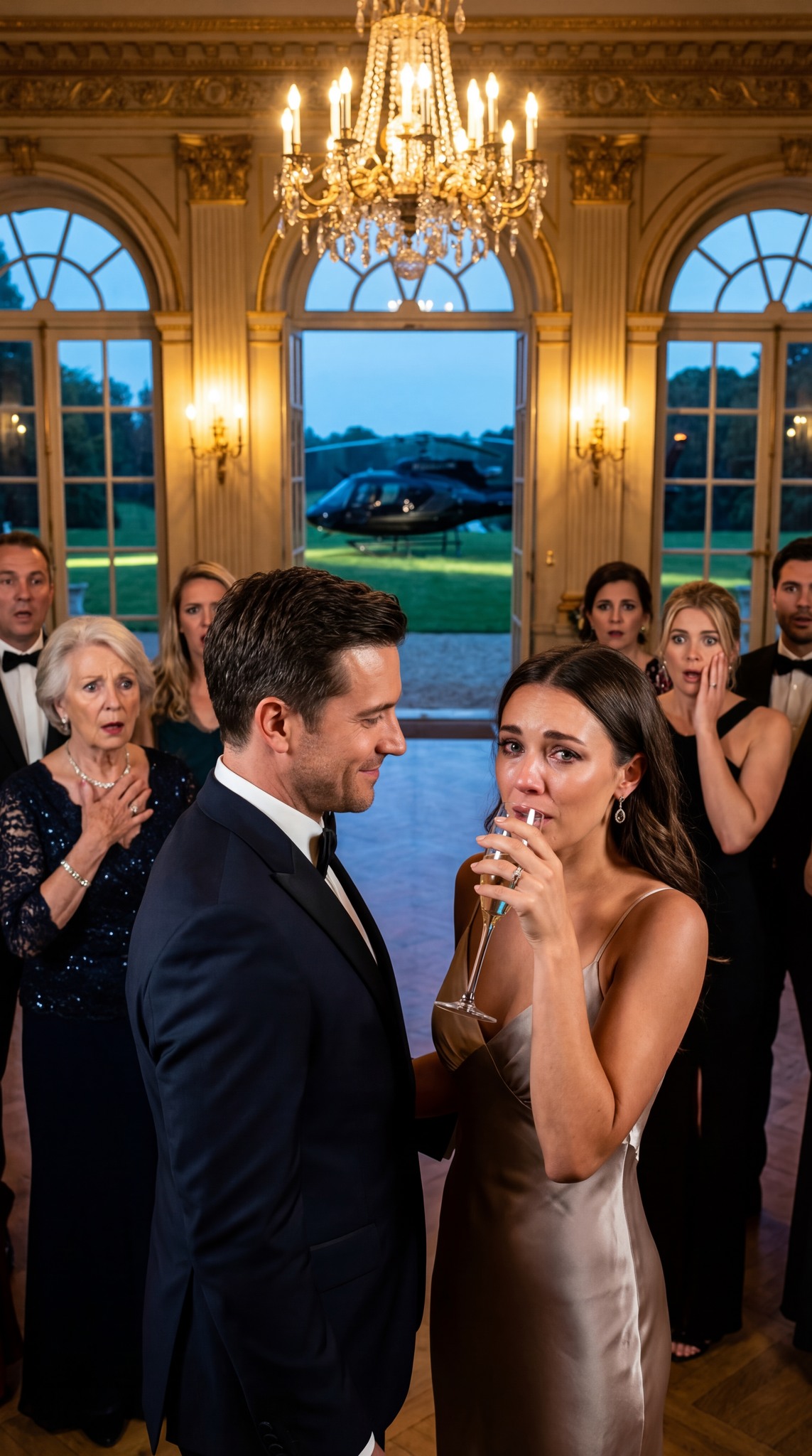 Moi rodzice śmiali się z mojego „wyimaginowanego” narzeczonego, więc podniosłam kieliszek i czekałam… aż wszedł i powiedział: „Przepraszam… musiałem zaparkować helikopter”. Właśnie wylądowaliśmy w Dubaju.