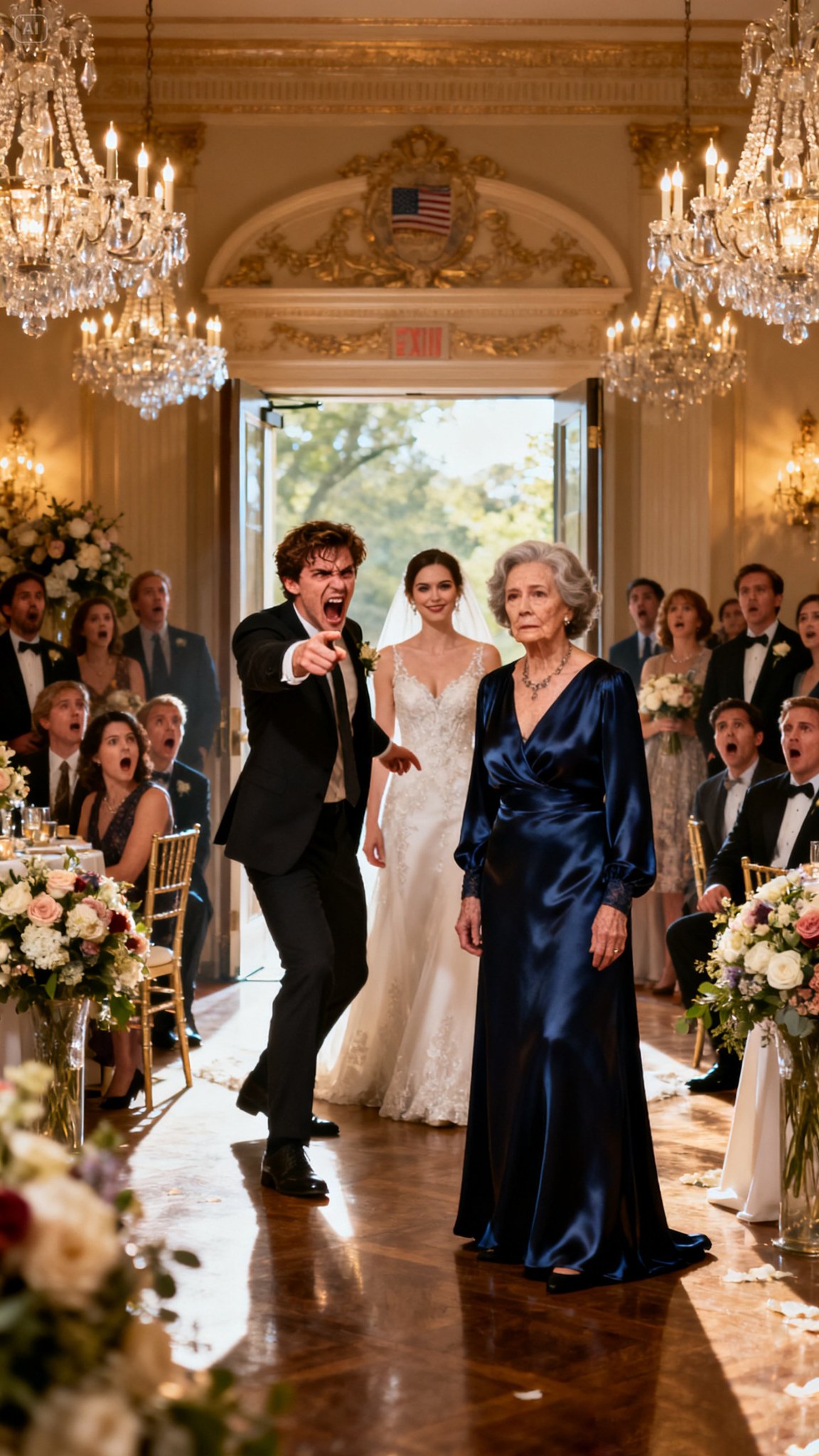 Na ślubie mojego syna krzyknął: „Wynoś się, mamo! Moja narzeczona cię tu nie chce”. Odeszłam w milczeniu, powstrzymując burzę. Następnego ranka zawołał: „Mamo, potrzebuję kluczy do rancza”. Wzięłam głęboki oddech… i powiedziałam mu cztery słowa, których nigdy nie zapomni.