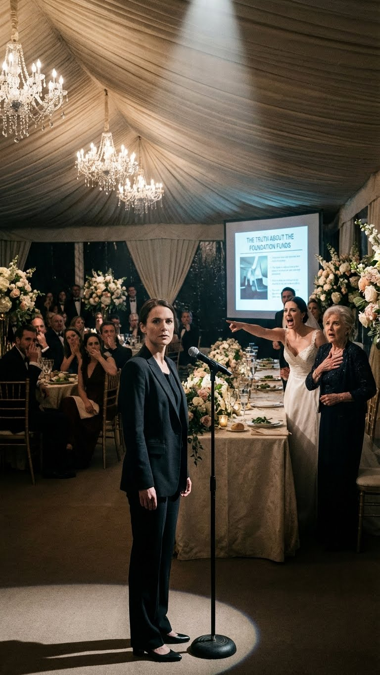 Na weselu mojej siostry za 1,2 miliona dolarów dostałem tylko zimny kawałek pizzy. Mama szyderczo rzuciła: „Zapłać za miejsce”. Siostra uśmiechnęła się złośliwie: „Smacznego resztek”. Podczas przemówień wziąłem mikrofon. „Mam specjalną prezentację”. Ekran się rozświetlił. Ich twarze zbladły. „Wyłącz to!” krzyknęła siostra. Dwieście osób zamarło. Zemsta podana na zimno.