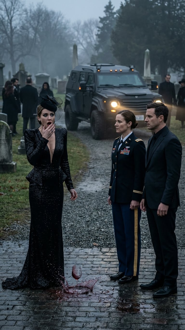 Cztery lata temu moja siostra ukradła mi narzeczonego. Na pogrzebie taty uśmiechnęła się z politowaniem: „Biedna Demi, 38 lat i samotna. Nikt nie chce zimnego żołnierza”. Uśmiechnęłam się. „Poznaj mojego męża”. Kiedy Marcus wszedł do środka, jej szklanka roztrzaskała się… rozpoznała go od razu… i zamarła…