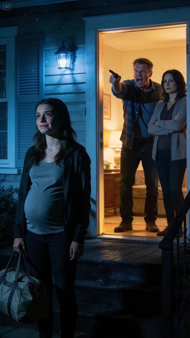 „Coś ty zrobiła?” krzyknął mój ojciec, tylko dlatego, że zaszłam w ciążę, a potem wyrzucił mnie z domu, nie znając prawdy. Uśmiechnęłam się i odeszłam. Piętnaście lat później, kiedy przyjechali odwiedzić mnie i wnuka, wszyscy zbladli i zamarli z szoku na widok tego, co zobaczyli.