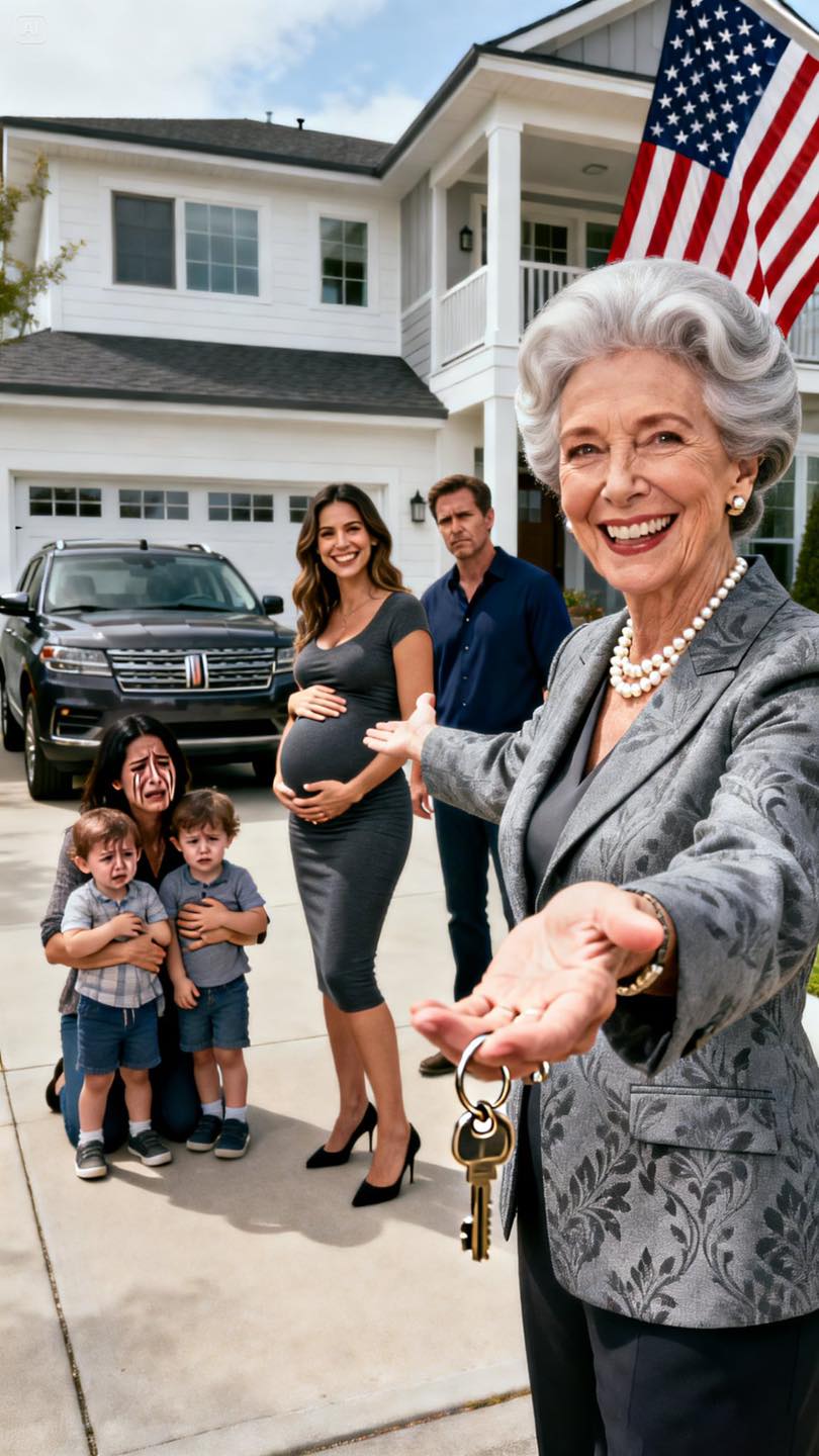 Patrzyłam, jak teściowa wręcza klucze do mojego domu ciężarnej kochance mojego męża i uśmiechała się, mówiąc: „Ona zasługuje na to bardziej niż ty”. Nie krzyczałam. Nie płakałam. Po prostu mocniej przytuliłam dzieci i pokiwałam głowami. Nikt z nich nie wiedział – co sprawiło, że ta chwila była tak grobowa – że to ja jestem właścicielką firmy, która opłaca ich cały dobytek. A ten uśmiech? Będzie ich prześladował na zawsze.