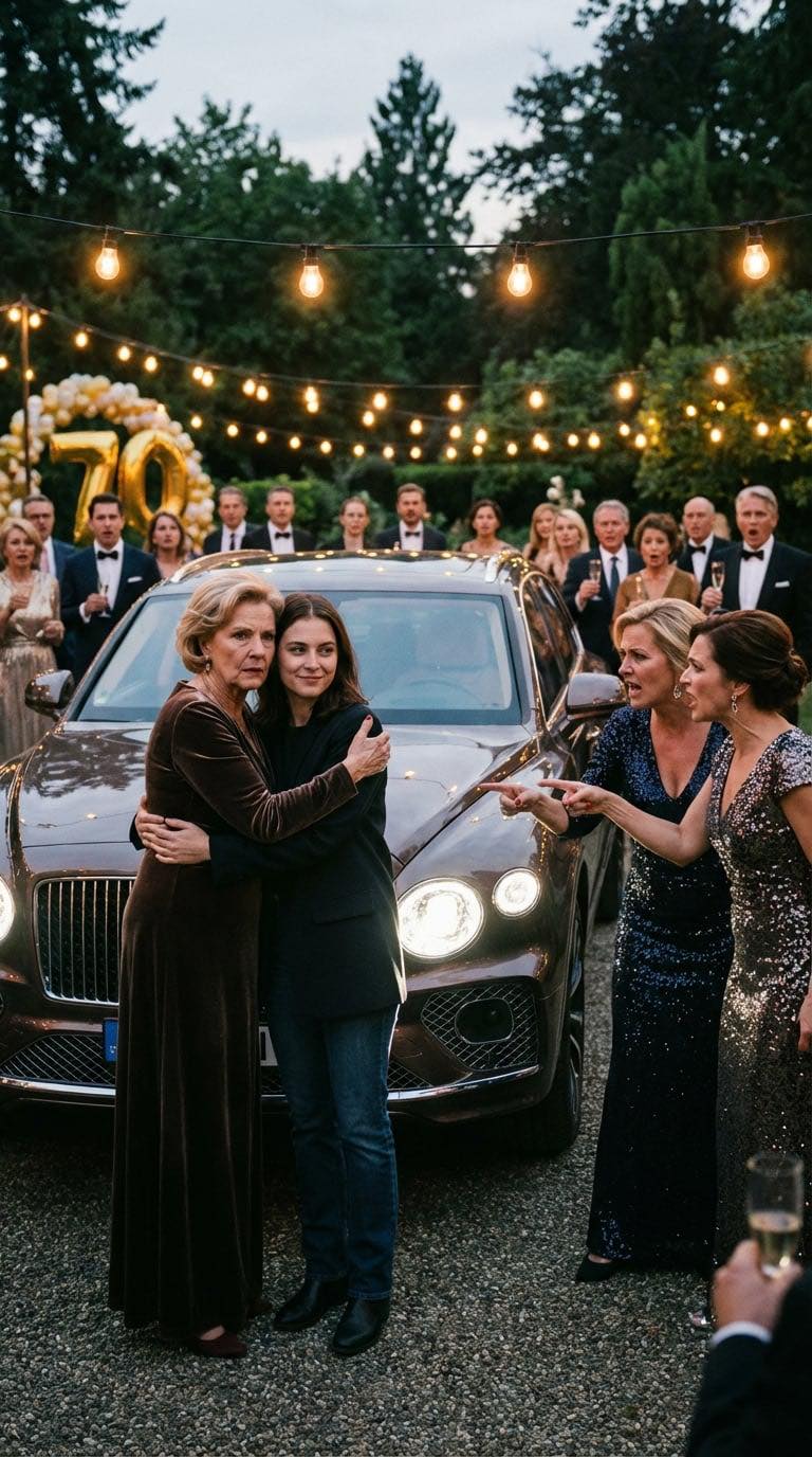 Babcia zapytała zdezorientowana: „Dlaczego przyjeżdżasz Uberem? Co się stało z SUV-em, który kupiliśmy ci na 24. urodziny?”. Zanim zdążyłam otworzyć usta ze zdumienia, mama uśmiechnęła się i powiedziała: „Jej siostra potrzebowała tego bardziej”. Wszyscy zamarli. Wtedy babcia zrobiła coś, czego nikt z nas się nie spodziewał.