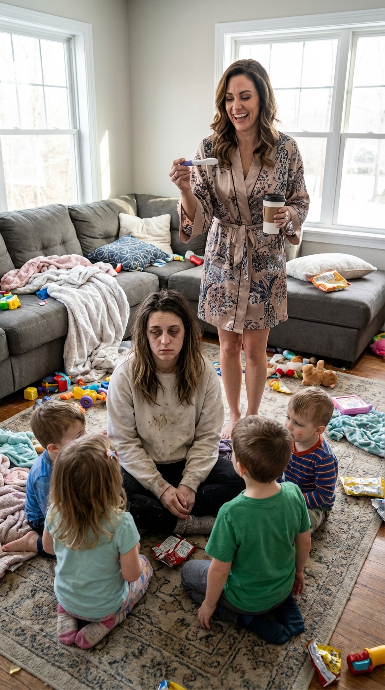 Wychowałam jej piątkę dzieci, podczas gdy ona spała całymi dniami. „Znowu jestem w ciąży” – uśmiechnęła się z politowaniem moja bezrobotna siostra, ogłaszając swoją szóstą ciążę i oczekując, że za wszystko zapłacę. Kiedy dostałam hojną ofertę pracy, podarła mój list z potwierdzeniem przyjęcia. „Nigdzie się nie ruszysz!” – krzyknęła. Uciekłam tej samej nocy. Następnego ranka policja zapukała do moich drzwi. Moja siostra wrobiła mnie w kradzież biżuterii na 10 000 dolarów. Ale w sądzie mój siostrzeniec wstał i powiedział: „Wysoki Sądzie, musi pan to zobaczyć”. Natychmiast się załamała.