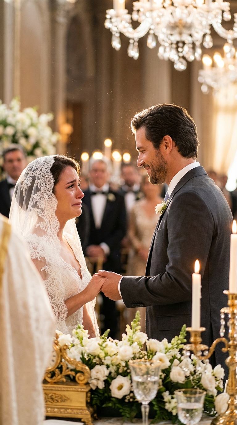 Mój narzeczony zostawił mnie przed ołtarzem, żeby imprezować w Vegas. Moi „przyjaciele” transmitowali na żywo moje załamanie. Właśnie miałam uciekać, gdy do ołtarza wpadł mężczyzna w grafitowym garniturze. „Gdzie jest pan młody?” krzyknął mój tata. „Tutaj!” – odparł spokojnie. To był Julian Croft, najbardziej przerażający architekt w Nowym Jorku – i mój szef. Pocałował mnie na oczach wszystkich i po raz pierwszy od trzech lat poczułam iskrę, której nigdy nie dostałam od byłego.